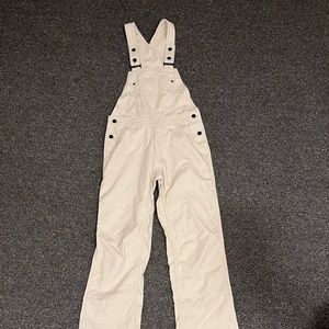 Women’s Patagonia XS All Seasons Hemp Canvas Bib Overalls in Pumice (white)